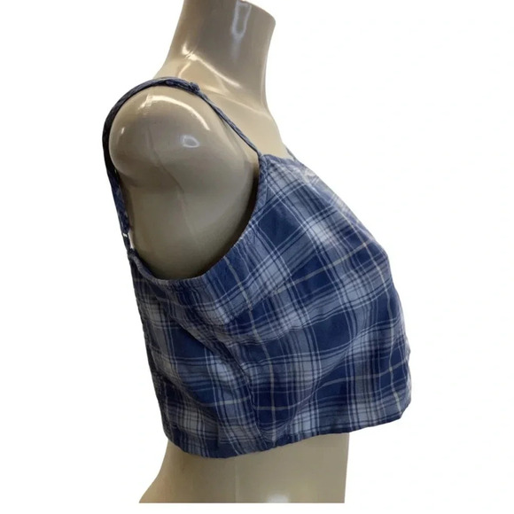 American Eagle Size XXL Checkered Crop Top With Adjustable Straps New No Tags - Picture 3 of 7